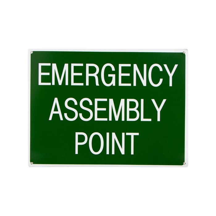 Brutus 450 x 600mm Emergency Assembly Point Plastic Sign 