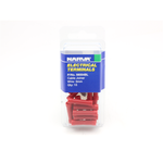 Narva 2.5-3mm Red Butt Splice Flared Vinyl Fully Insulated Cable Joiner - 15 Pack