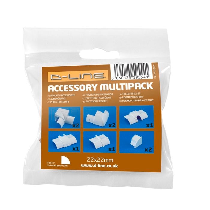 D-Line 9 Piece White Cable Cover Kit