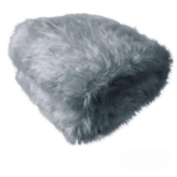 Shaye Luxury Range Faux Fur Throw Rug 127 x 152 cm Grey Fox