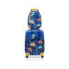 Costway Kids 18" Luggage + 13" Backpack Travel Trolley Suitcase Set Car Pattern