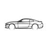 Ignite Laser Ford 2020 Mustang Silhouette Metal Wall Art Coated Black 15.7inch/40cm
