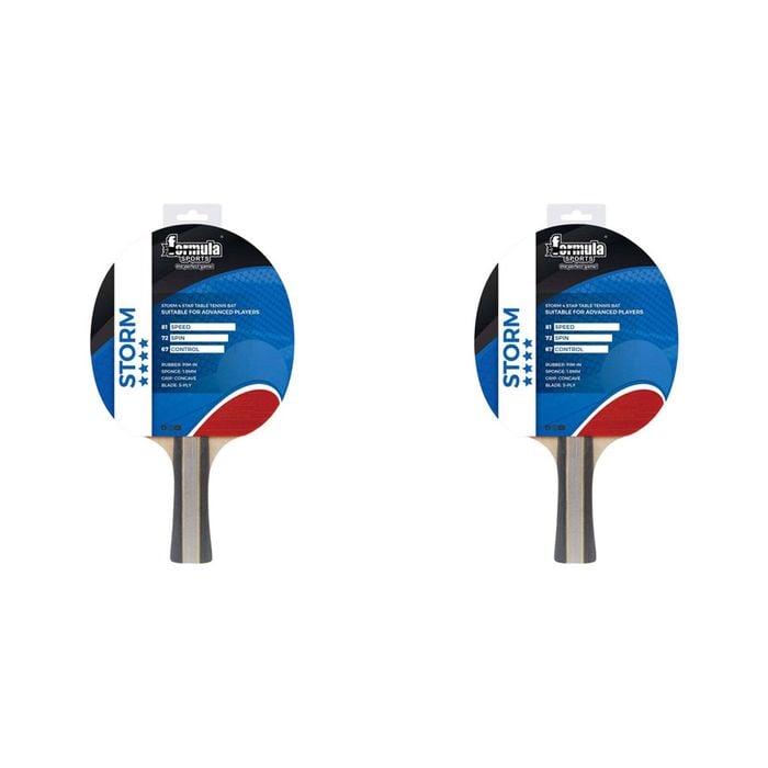 2PK Formula Sports Storm Table Tennis Game Bat/Racket 4 Star