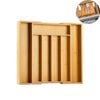 Catzon Silverware Organizer Expandable Bamboo Cutlery Tray
