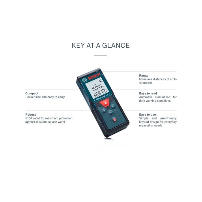 Bosch Professional 40m Laser Measurer 0601072980 Bunnings Australia