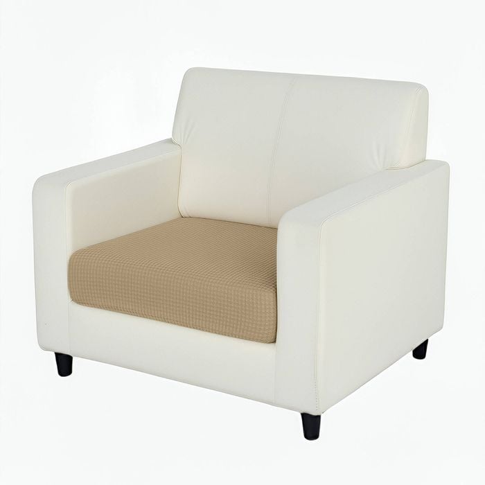Anyseat Sofa Cover Beige Polyester Thick Stretchable Cushion For Living Room 1pc Back Cushion
