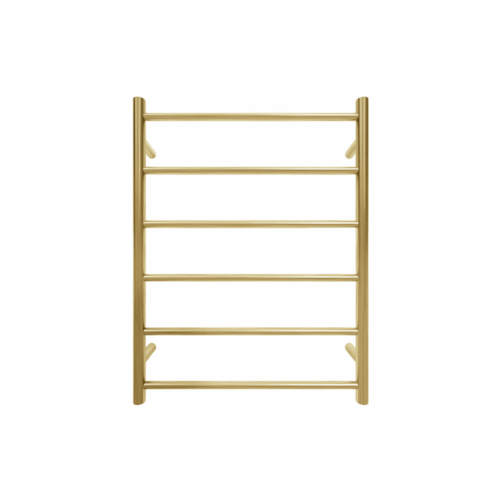 Retro Fit Brushed Gold PVD 6 Bar Non Heated Towel Rail Round Bunnings Australia