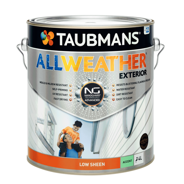 Taubmans 4L Accent Low Sheen All Weather Exterior Paint