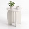 Artiss Round End Table Coffee Table Cream white