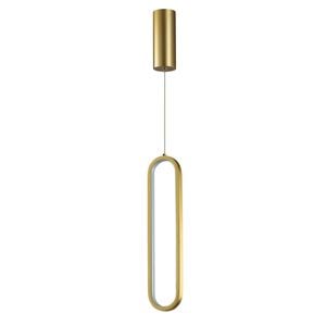 Vencha Oval LED Single Pendant Light - Gold (3000K)