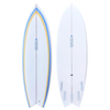 Summer vibes Fish Swallow Tail Surfboard - Blue / Tan - BLUE, 5'6" x 20 1/4" x 2 3/8" 29.8L