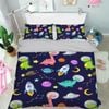 3D Rocket Dinosaur 342 Bed Pillowcases Quilt King Single Size