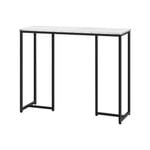 Oikiture Console Table Marble White&Black