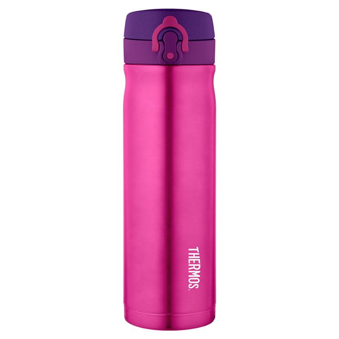 Thermos Vacuum Insulated Stainless Steel Hydration Water Drink Bottle Pink 470ml