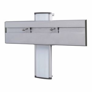 Evacare Track Mounted Bracket for Wall Hung Basins Adjustable - White and Silver | Aluminium | Adjustable basin wall bracket