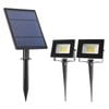 Gardenglo 500lm Solar Powered Twin Flood Lights