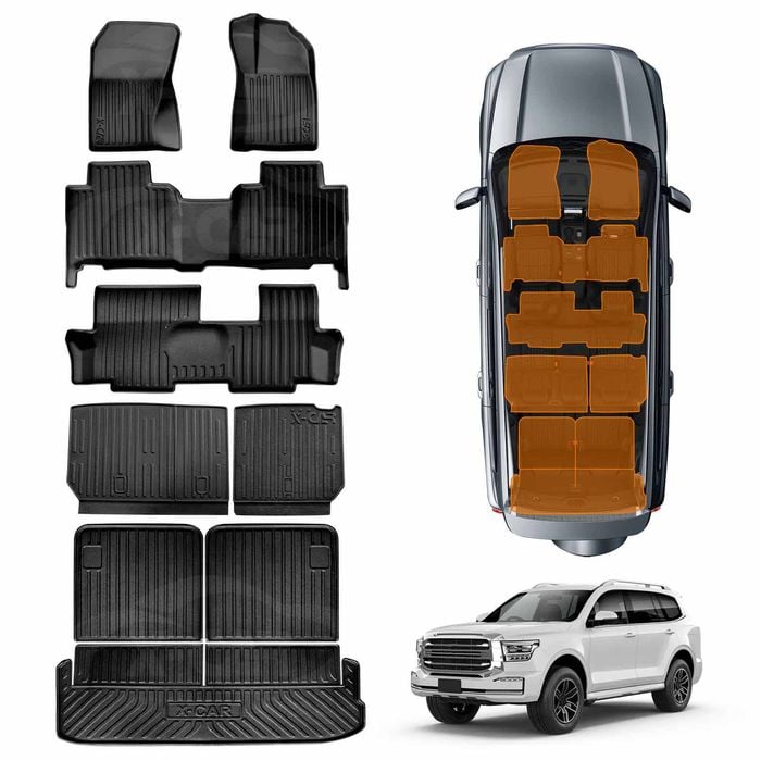 Floor Mats Boot Liner Set for GWM Tank 500 Tank500 2024-Onwards Cargo Kick Mats Back Seat Protector