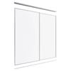 Lugna 2400 x 1801-2400mm Clear Anodised Optiglass Panels Wardrobe Double Sliding Doors