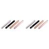 2PK Appetito Stainless Steel Travel Straw Set w/ Cleaning Brush