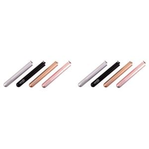 2PK Appetito Stainless Steel Travel Straw Set w/ Cleaning Brush