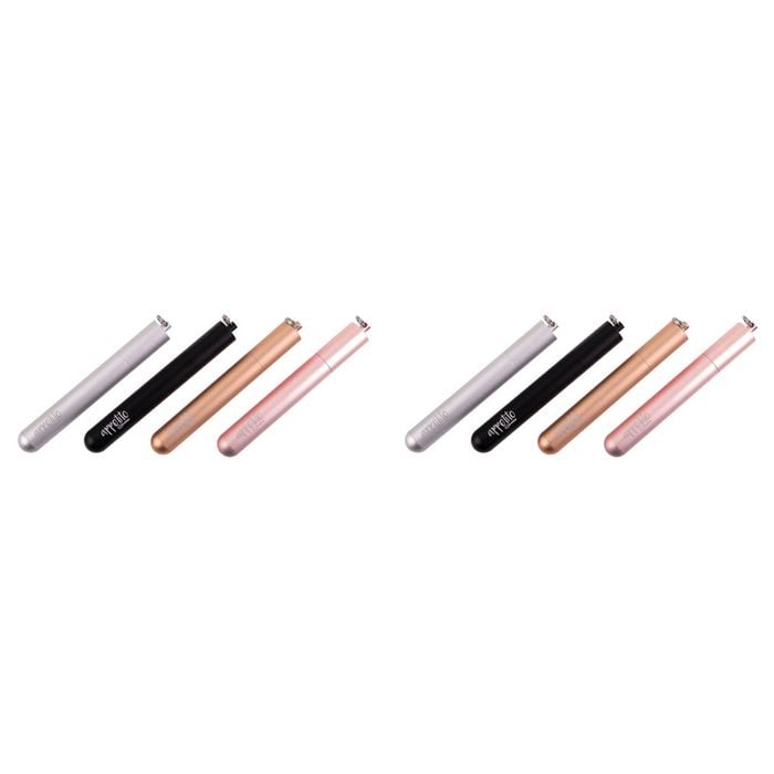 2PK Appetito Stainless Steel Travel Straw Set w/ Cleaning Brush