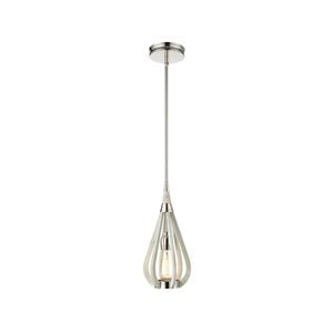 CLA Lighting BONITO Winter Moss Wood Tear Drop Pendant Light - 1-Lit