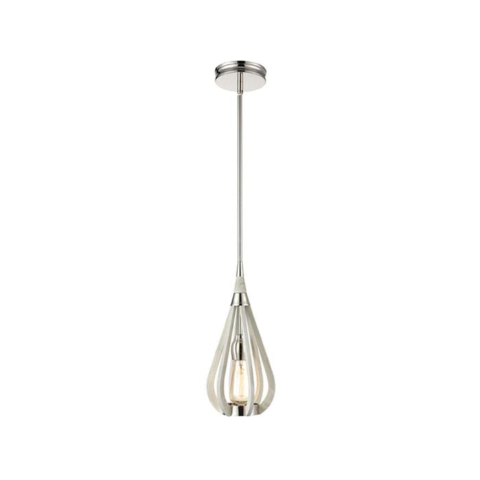 CLA Lighting BONITO Winter Moss Wood Tear Drop Pendant Light - 1-Lit