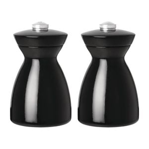 Olympia Salt & Pepper Mill Set Dark Wood Manual Spice Grinder Kitchenware