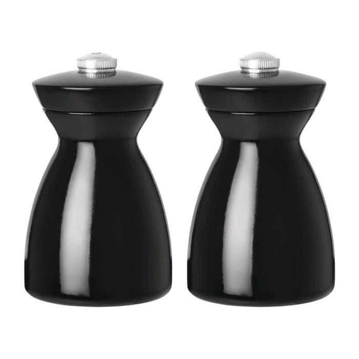 Olympia Salt & Pepper Mill Set Dark Wood Manual Spice Grinder Kitchenware