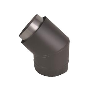 Scandia 45° Forward Facing Bend Flue Kit - Sleek Black