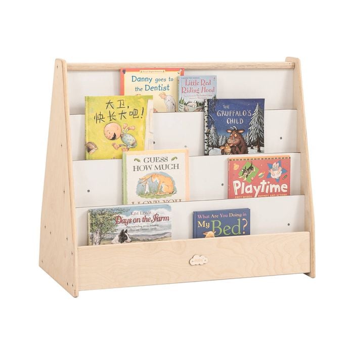 Jooyes Kids 4 Tier Wooden Display Bookcase With White Board And Storage - 82cm | Bookshelf | 70cm