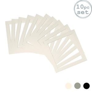 10x Picture Photo Mounts - To Fit Frame Size 10 X 10" For Image Size 8 X 8"