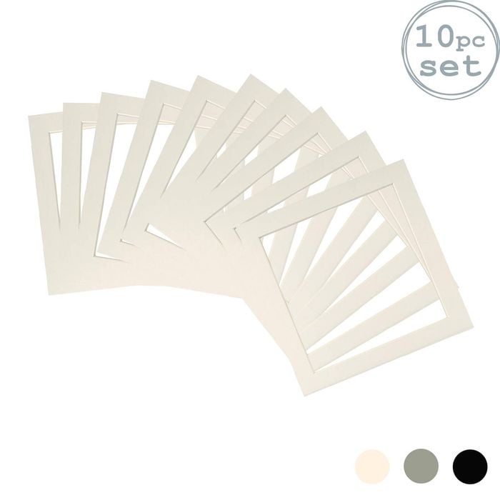 10x Picture Photo Mounts - To Fit Frame Size 10 X 10" For Image Size 8 X 8"