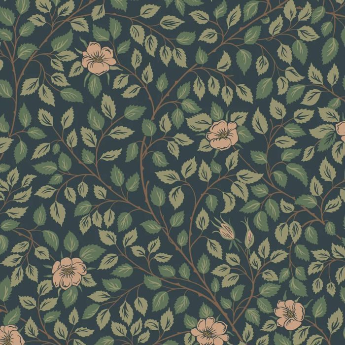 Wallpaper Trader Solliden Wallpaper Roll 10.05m X 53cm, Midnight Blue