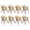 Levede 8pcs Solid Wood Dining Chairs - Natural