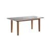 Dining Table White Top High Glossy Wooden Base