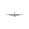 Ignite Laser Lockheed AC-130U - Gunship Aircraft (Front View) Silhouette Metal Wall Art Rustic Metal 47 inch - 120 cm