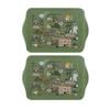 2x 2pc Ashdene Land Down Under TAS Melamine Scatter Tray Green 21x14.2cm