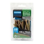 Titan 14g x 75mm Timber Zinc Gold Bugle Batten Screw - 25 Pack