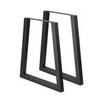 Black Coffee Dining Table Leg Metal Bench Feet 2PCS