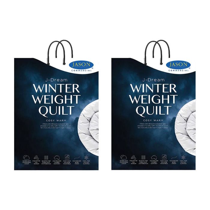2PK Jason Commercial Single J-Dream Quilts Winter Weight 140x210cm