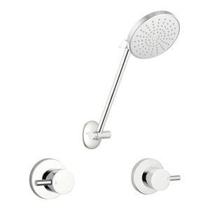 Mondella WELS 3 Star 9L/min Chrome Resonance 1/4 Turn Pin Lever ABS All Directional Shower Set