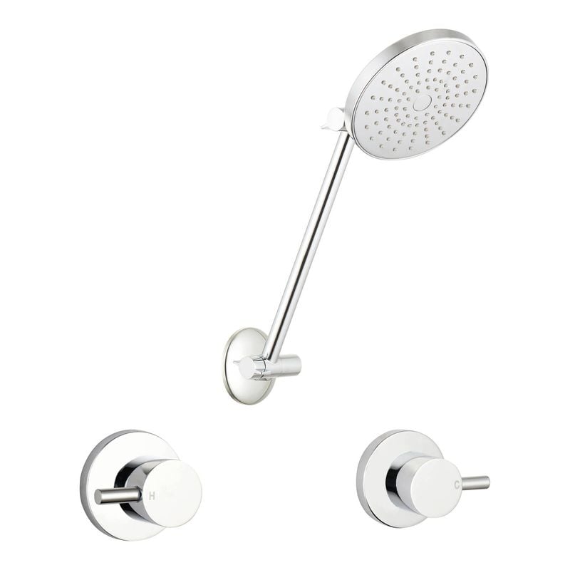 WELS 3 Star 9L/min Chrome Resonance 1/4 Turn Pin Lever ABS All Directional Shower Set