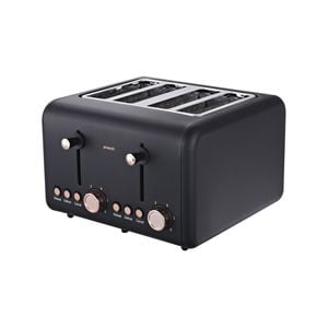 Pronti 4 Slice Toaster Rose Trim Collection - Black