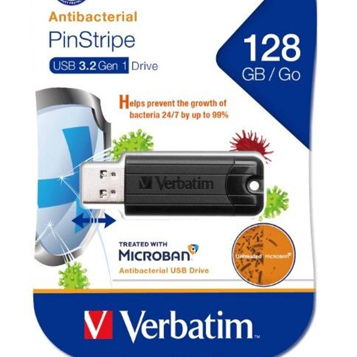Chiavetta USB Verbatim PinStripe 128GB USB 2.0 – Modello 49071, Pen Drive - Foto 3