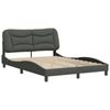 vidaXL Bed Frame without Mattress Dark Grey 152x203 cm Queen Fabric