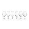 6pc Krosno Harmony Stemmed 400ml Beer Glasses Set - Clear