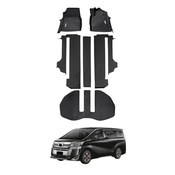 AUSGO Floor Mats & Boot Liner Set for Toyota Vellfire 2015-2023 Car Floor Liners Cargo Mat