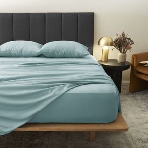 Morrissey Queen Bed Fitted Sheet Set 1200tc Cotton/polyester Seasalt