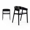 Selena 2pc Set Dining Chair Scandinavian Black